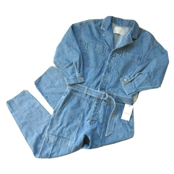 NWT Citizens of Humanity Willa in Hold Steady Oversize Crop Denim Jumpsuit L